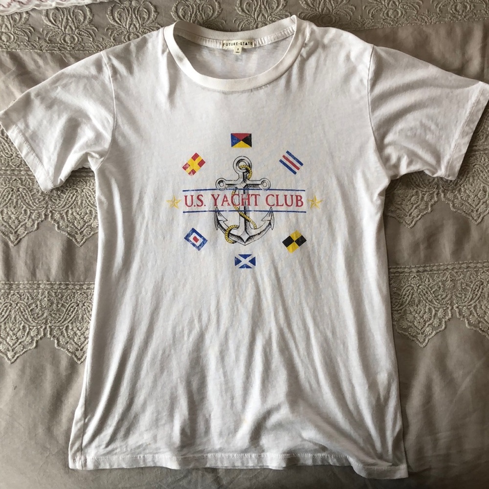 White Graphic Tee from Urban Outfitters